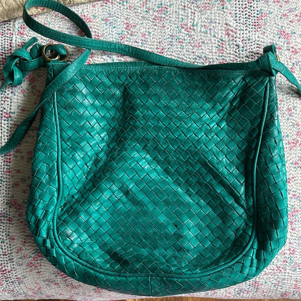 Bottega Veneta green shoulder bag